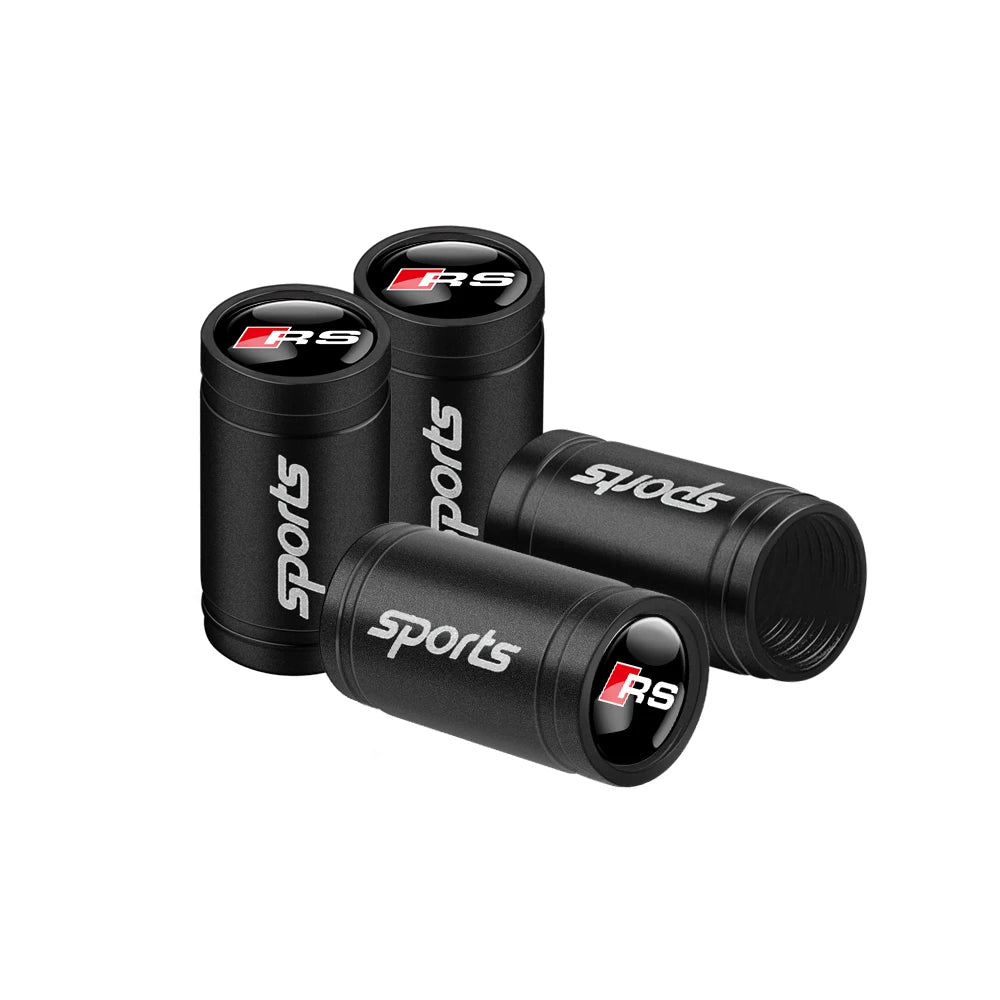 Tapas de válvula de neumático para coche con logotipo, accesorios para Audi Sline RS S TT A1 A2 A3 A4 A5 A6 A7 A8 8P B6 B7 B8 C5 C6
