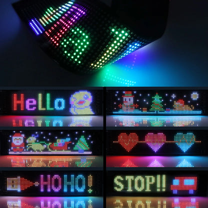 Car Decor Advertising Logo Lights Outdoor LED Matrix Pixel Scrolling Screen DIY Customize Patterns, Animations, Text Warning Light