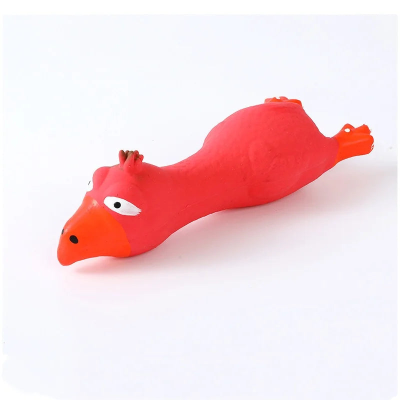Bite Resistant Squeaky Dog Rubber Toy Latex Chew Toy in Animal Shapes for Puppy Sound Making Pet Supplies for Dogs