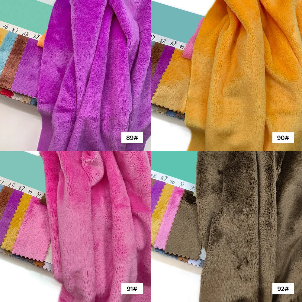 45x50cm 34~66# Plush Fabric For Sewing 5mm Pile Length 100 Polyester Hair Material For Popular Cotton Dolls DIY Handmade Fabric