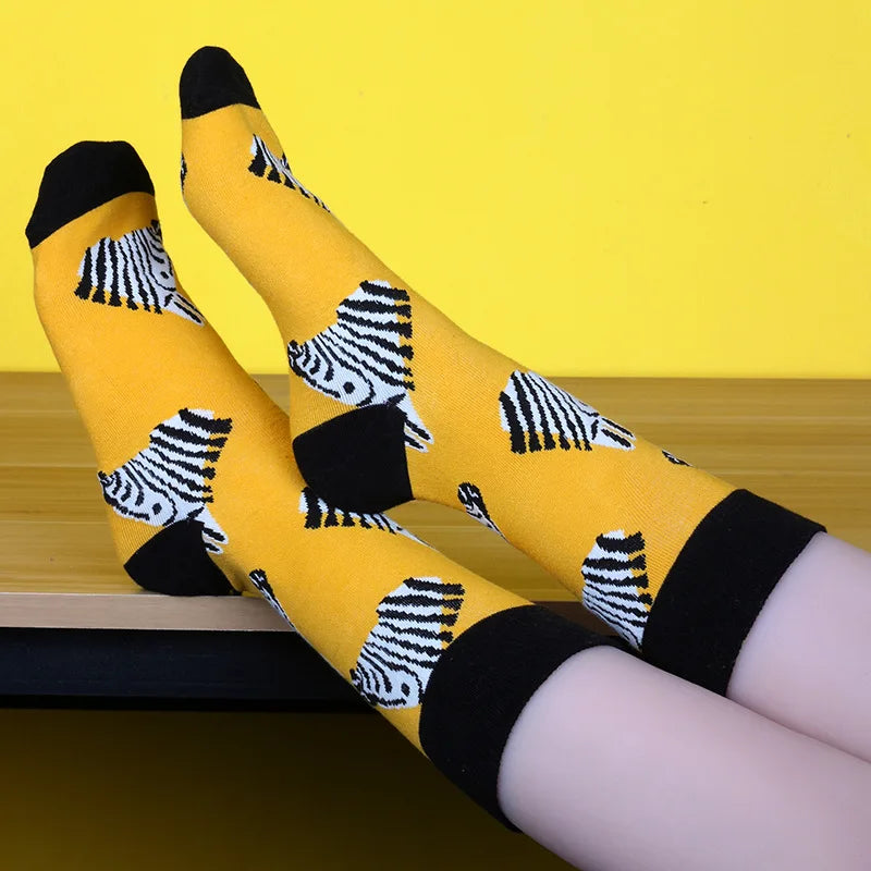 New cotton socks high-quality men's and women's British style casual Harajuku fashion novelty literary couple sexy socks