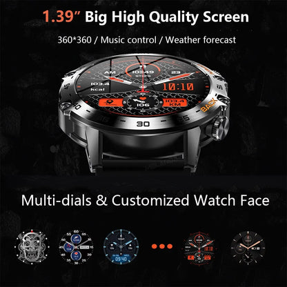 MEVADEN Steel 1.39 Bluetooth Call Smart Watch, Men Sports Fitness Tracker Watches, IP67 Waterproof Smartwatch for Android IOS MD52