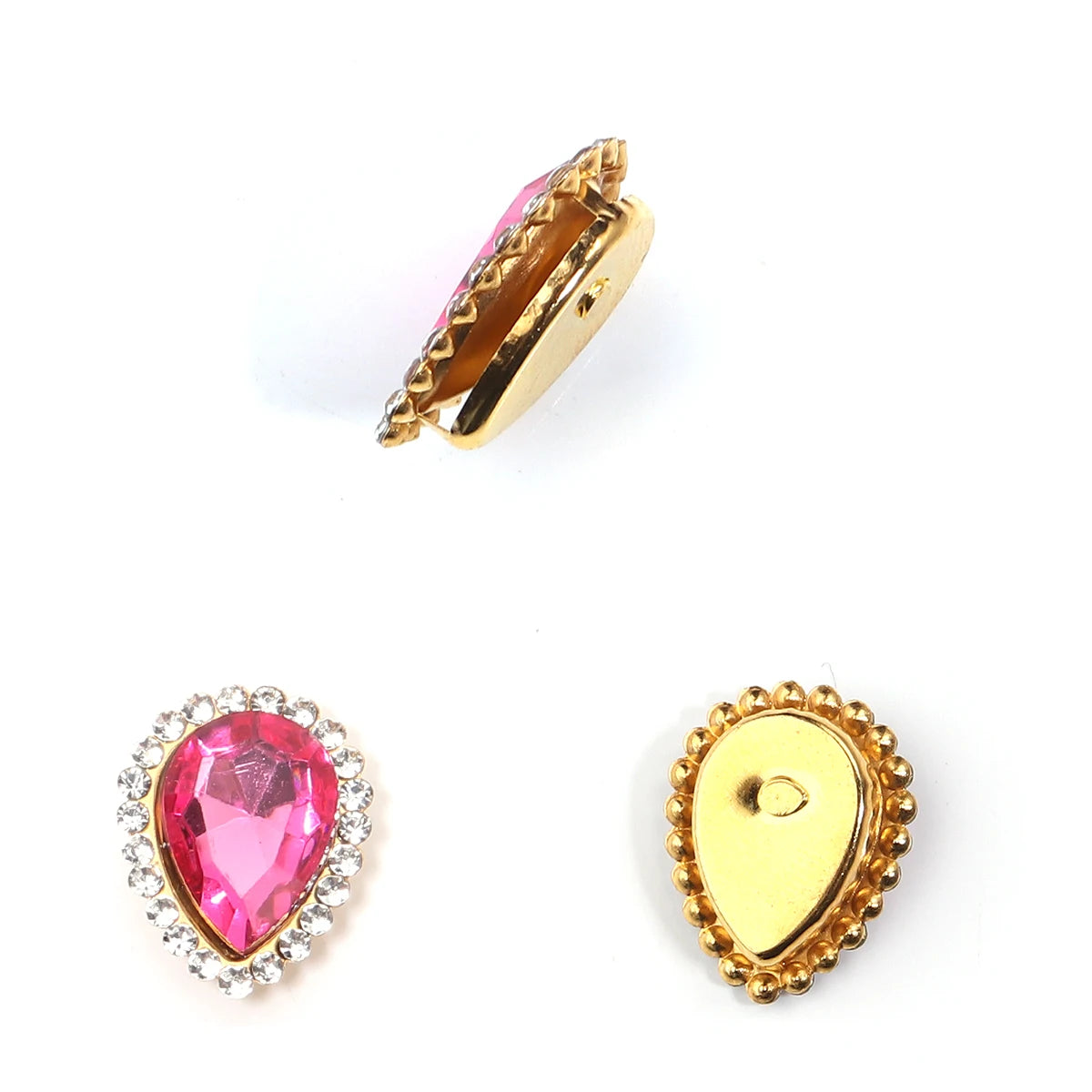 14x18mm, Sunflower Sewing Claw Rhinestones, Crystals Glass Beads, Buttons Stones, Sew On Rhinestone for Clothes, Sewing Accessories