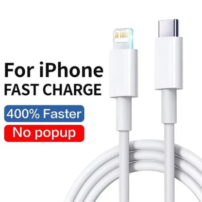 Cable USB de carga rápida PD de 35 W para iPhone XS XR 11 12 13 14 Pro Max 6 7 8 Plus SE, cable de datos con cargador rápido USB-C de 1 m, 1,5 m y 2 m