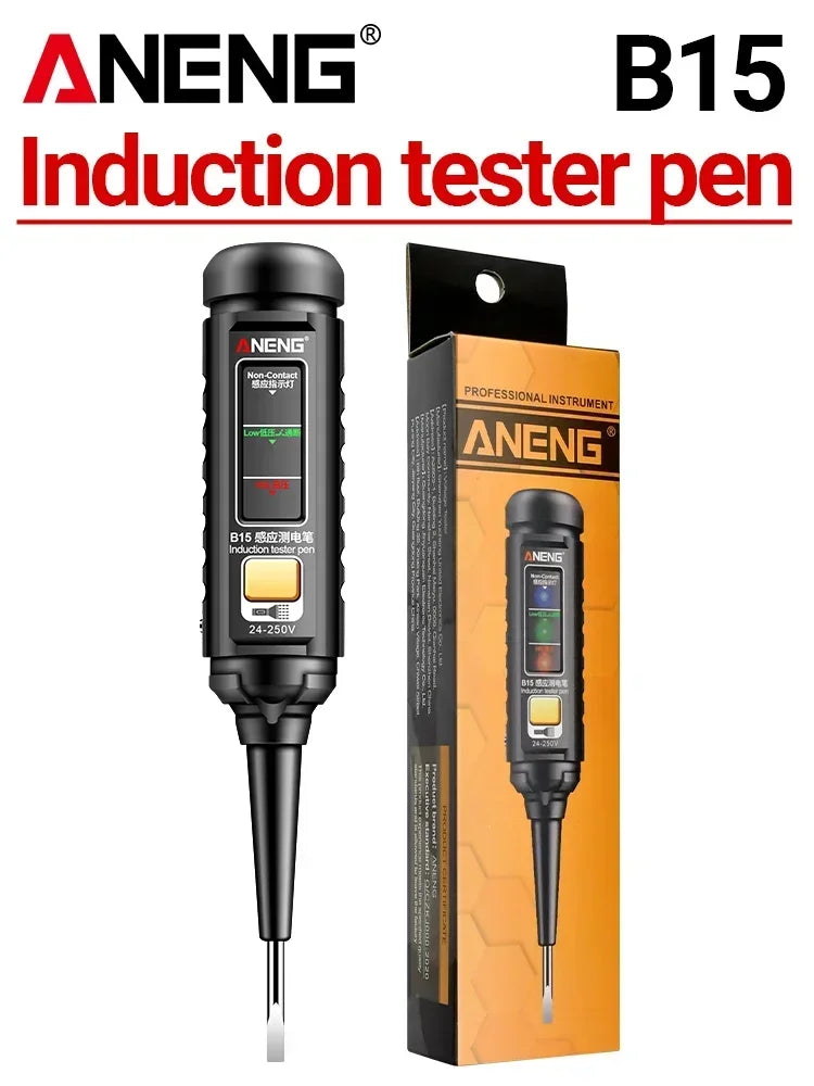 Multifunction Voltage Tester, Pen Detector, Induction AC 24V-250V Voltmeter, NCV Wire Line breakpoint electrician Tools, ANENG B15