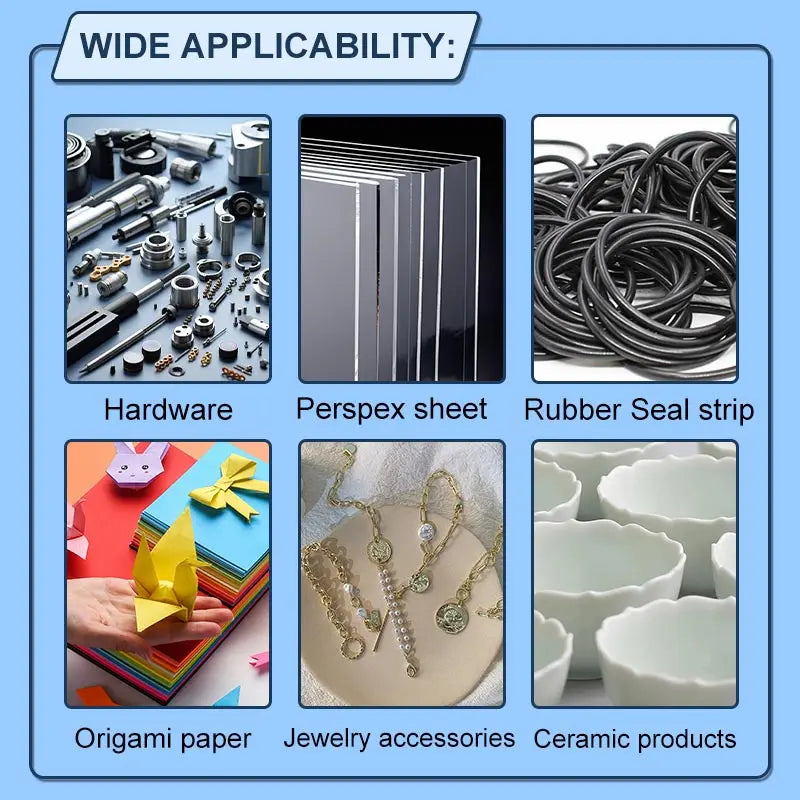 strong transparent 401 adhesive, rubber repair, multifunctional adhesive for metal plastic parts. Excellent bonding tool, 20ml