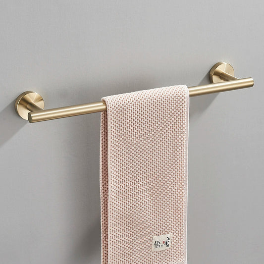 Brushed Gold Bathroom Accessories Towel Bar Bath Robe Hook Bathroom Hardware Set Shelf for Towels Paper Tissue Holder