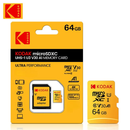 Kodak 32GB-256GB Micro SD Memory Card - High Speed Class 10 U3 UHS-I for Smartphones, Digital Cameras, Tablets and Drones