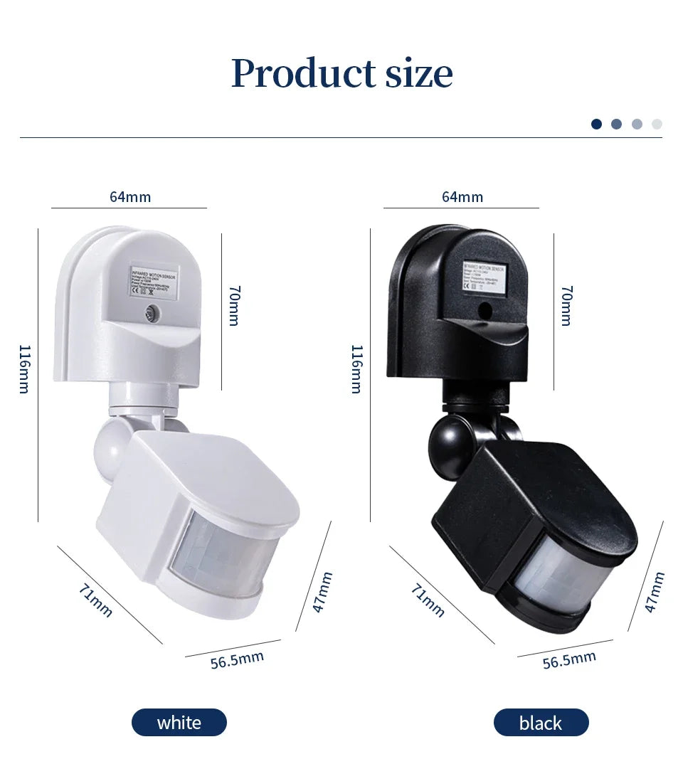 PIR Motion Sensor 220V 110V 12V Automatic Infrared Light Sensor Movement Detector Outdoor LED Light Switch Human Presence Sensor