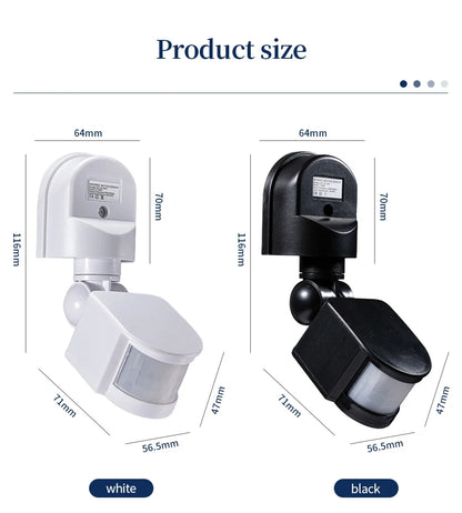 PIR Motion Sensor 220V 110V 12V Automatic Infrared Light Sensor Movement Detector Outdoor LED Light Switch Human Presence Sensor