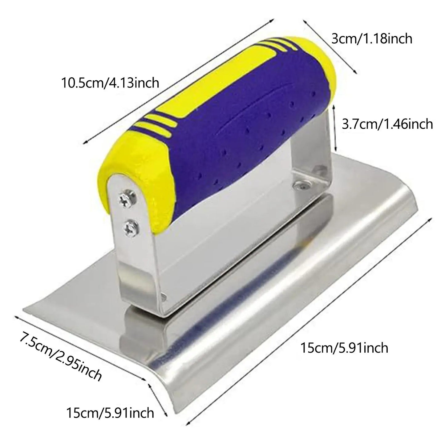 Stainless Steel Corner Trowels, corner tool, Plastering Trowel, Concrete Trowel, Drywall Tool, Rubber Handle Corner Shaping Trowel