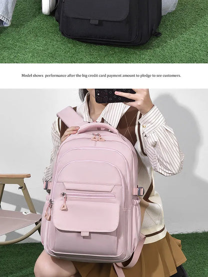 A Multi-layer Waterproof and Stylish Oxford Backpack, Large-capacity Simple Commuter Out-of-town Student Backpack