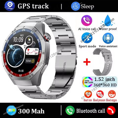 2026 Watch 5 Pro GPS Track Smart Watch Men 360*360 AMOLED Screen NFC Bluetooth Call Waterproof Health Monitor Man Smartwatch Hw1