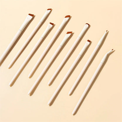 1/3/7/9pcs White Upgrade Blade Eyeliner Brush Eye Makeup Brushes Set Ultra Thin Fine Angle Flat Eyebrow Precise Detail Brush