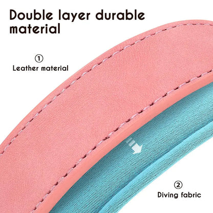 Customized Leather Dog Collar Leash Set, Soft Padded Leather Collar For Small Medium Large Dogs With Free Engraved Nameplate