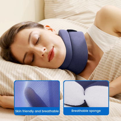 VELPEAU Neck Brace for Pain Relief and Spine Pressure, Adjustable Foam Neck Support Collar for Snoozing and Sleep Apnea