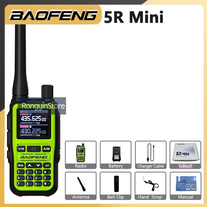 UV 5R Mini Baofeng Walkie Talkie Bluetooth 5W Dual-Band VHF/UHF USB-C Charging Fits All Team Operations For Hotel Security Camp