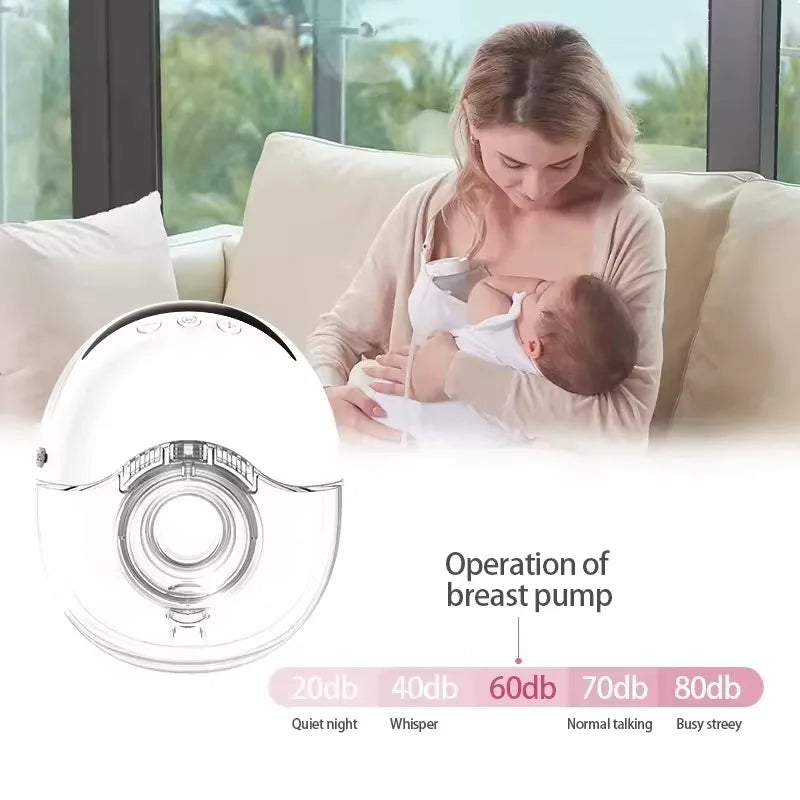 Portable Breast Pump Hands Free Wireless Wearable Electric Breast Pump BPA Free 4 Modes 12 Levels Silicone with LED Display