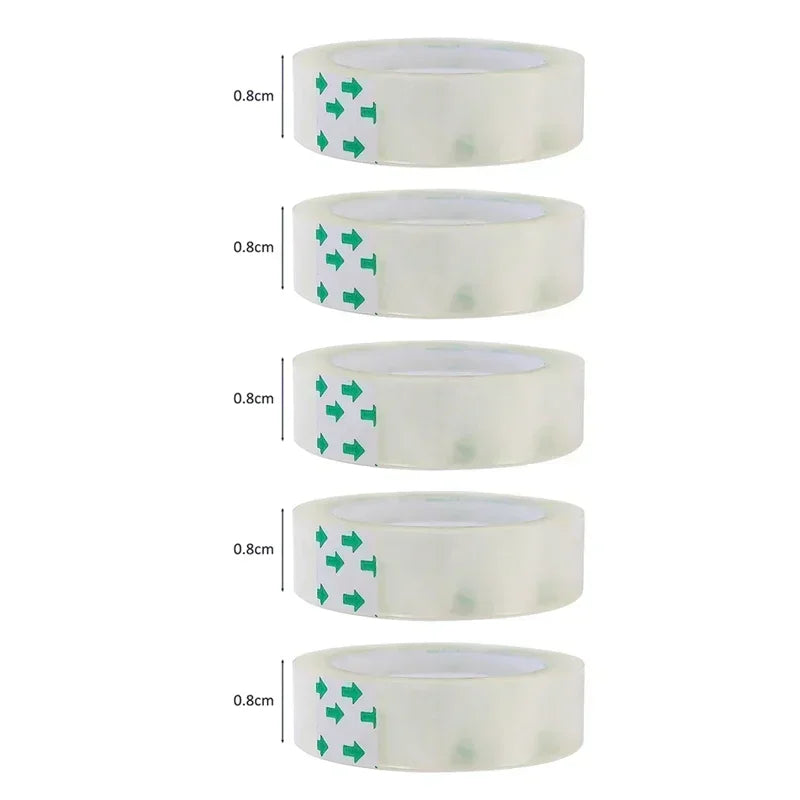 10/5/1 Rolls, Premium Transparent Tape, 0.8cm 1.2cm 1.8cm, Multifuntion High-viscosity Adhesive Tape for Gift Wrapping Packing