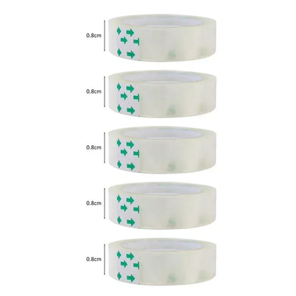 10/5/1 Rolls, Premium Transparent Tape, 0.8cm 1.2cm 1.8cm, Multifuntion High-viscosity Adhesive Tape for Gift Wrapping Packing