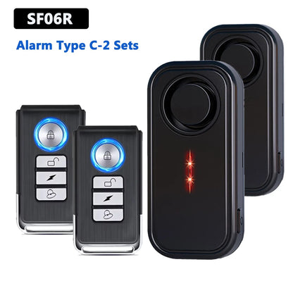 Awapow Wireless Vibration Bike Alarm With Remote Control Anti-Theft Door And Window Alarm 110dB Loud Home Bicycle Security