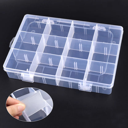 Plastic Transparent Storage Box Jewelry Beads Container Jewelry Tools Accessories Box Small Items Sundries Organizer Case