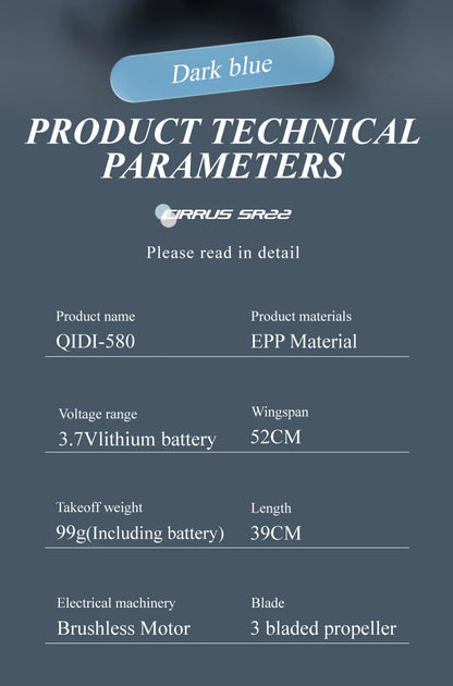 Stunt RC Glider Plane, 4CH 2.4G Remote Control, Brushless Aircraft EPP Foam Fixed Wing Airplane Model Toys for Children, QIDI580