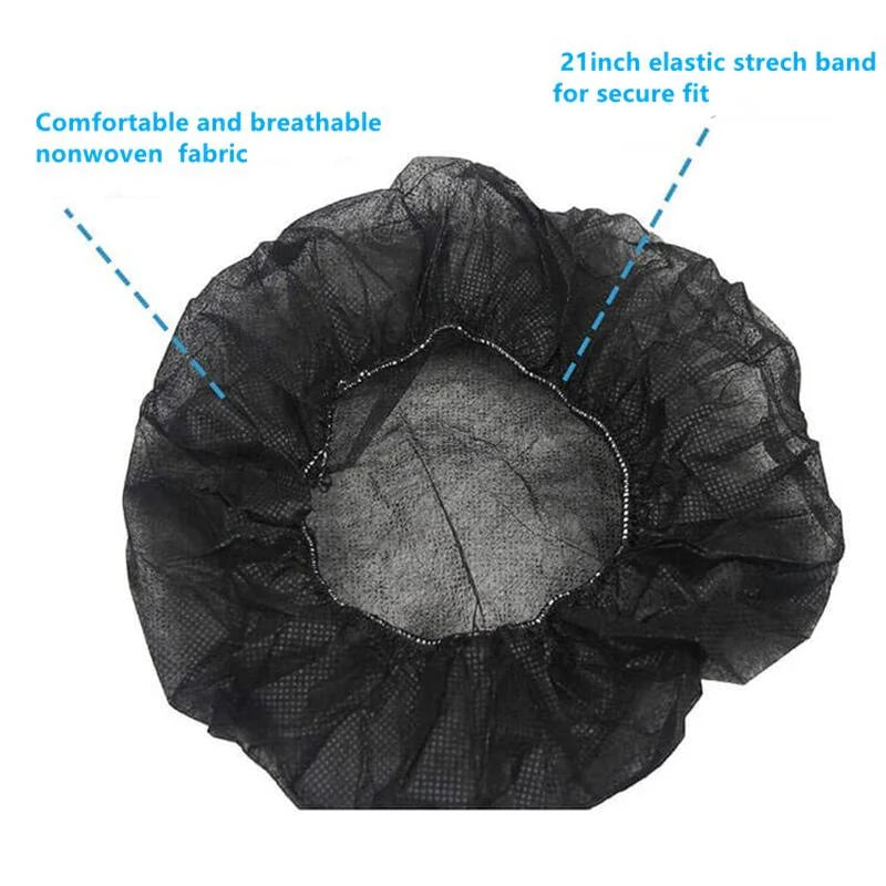 100pcs/Pack Disposable Hair Head Covers Net Bouffant Dustproof Anti Dust Caps Breathable Shower Bathing Hats Kitchen