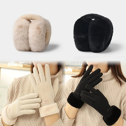 Women's Winter Warm Touchscreen Gloves, Plush Lined Thick Outdoor Leisure Protection
