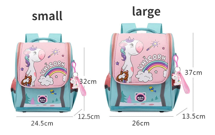 Cute Girls Unicorn Backpacks For Boys 1-3 Grade Cartoon Orthopedic Waterproof Backpack Kindergarten School Bag Mochila Escolar