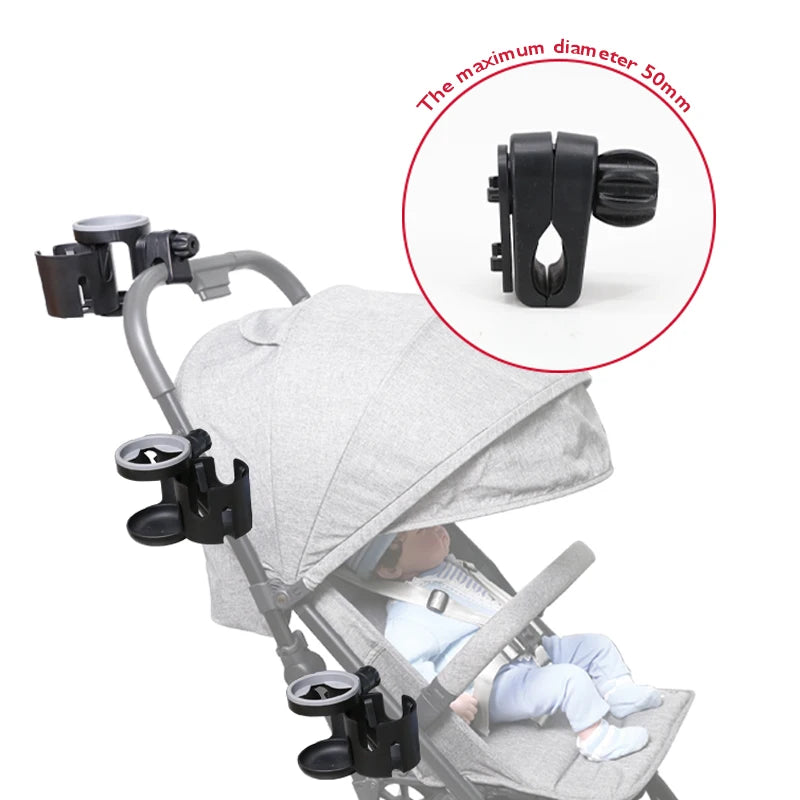 Stroller Cup Holder Phone Support Milk Bottle Drink Cup Holder Conversion 2 Cups Universal for Pram Baby Stroller Accessories
