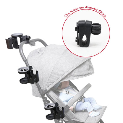 Stroller Cup Holder Phone Support Milk Bottle Drink Cup Holder Conversion 2 Cups Universal for Pram Baby Stroller Accessories