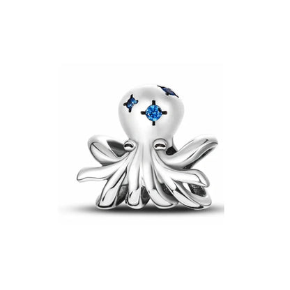 New 925 Silver Octopus crab Charm Bead Sea turtle starfish Seahorse dolphin Pendant Fit Original Bracelet Women DIY Jewelry Gift