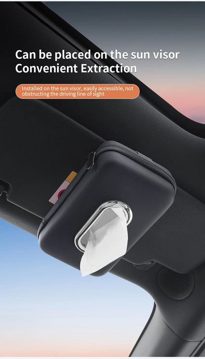 Car sun visor tissue box, seat back car mounted tissue box, car mounted armrest box, high-end storage decoration sanitary paper box