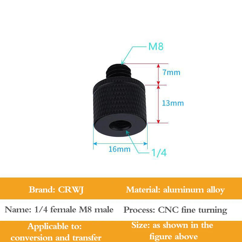 Conversion Screw Dual Nuts Tripod Mount 1/4toM4 M5 M6 M8 M10 Inch Projector Bracket Adapter Converter for DSLR Camera Tripod Acc