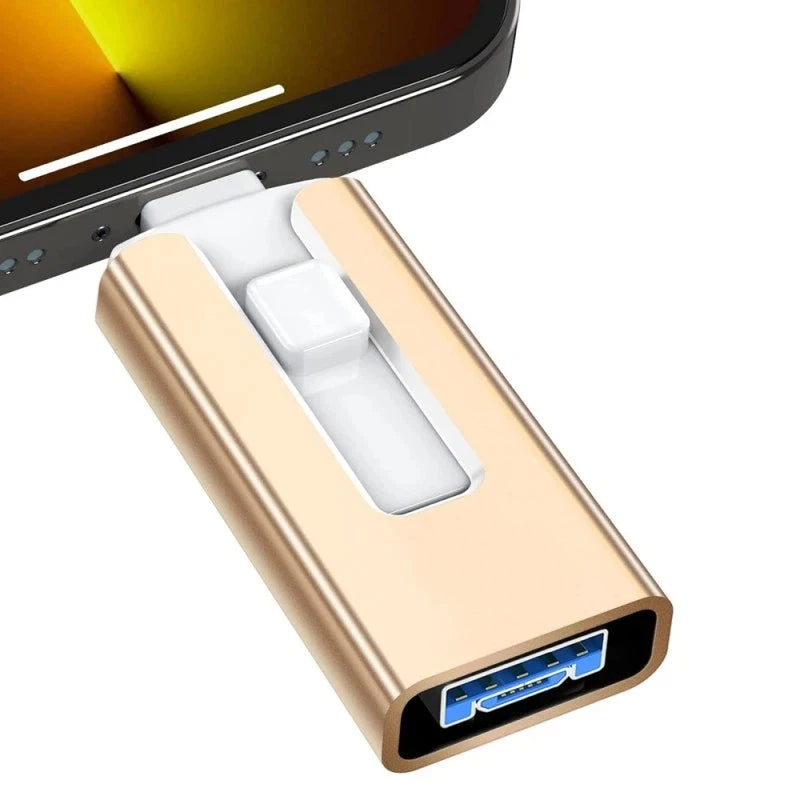 New 4 in1 512GB 256GB for iPhone USB 3.0 Flash Drive 2TB 1TB Android TYPE-C PenDrive Mobile Micro USB Memory Stick Drive