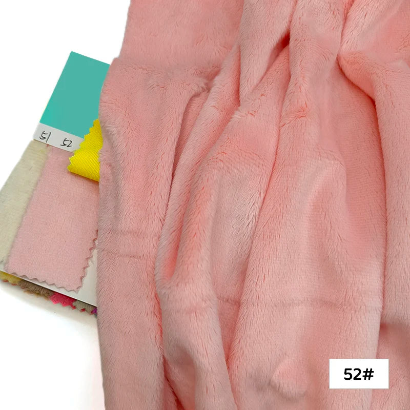 45x50cm 34~66# Plush Fabric For Sewing 5mm Pile Length 100 Polyester Hair Material For Popular Cotton Dolls DIY Handmade Fabric