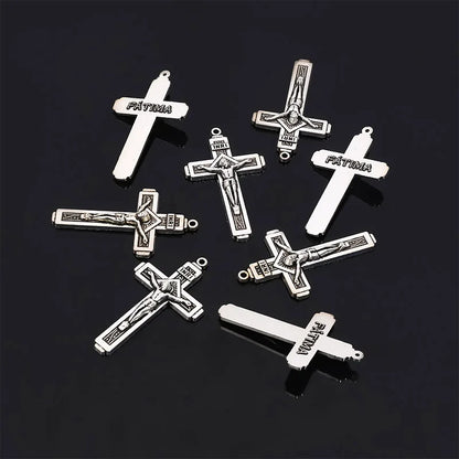 10 Pieces/Catholic Rosary Gold Plated Connector Necklace Bracelet Connector, Many Jesus Christ Statue Necklace Bracelet Triangle
