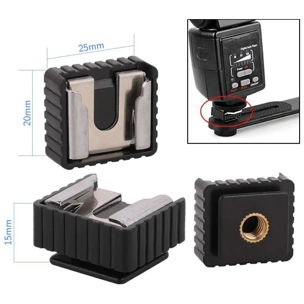 Camera Male to Female Conversion Screw 1/4" 3/8" Inch 20-Thread Fixed Mount Converter for DSLR Light Stand Tripod Ballhead