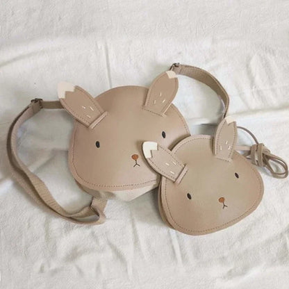 Cute Korean Cartoon PU Kids Crossbody Bags for Toddler Girls Bunny Messenger Bag Kawaii Baby Children's Small Handbags Gifts