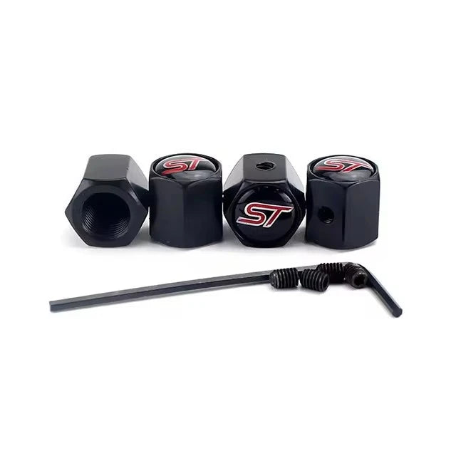 4Pcs/set High Quality Car Valve Caps Stem Case Covers For ST Line Accessories Wheel Valve Dust Caps Tyre Rim Stem Cover For Ford