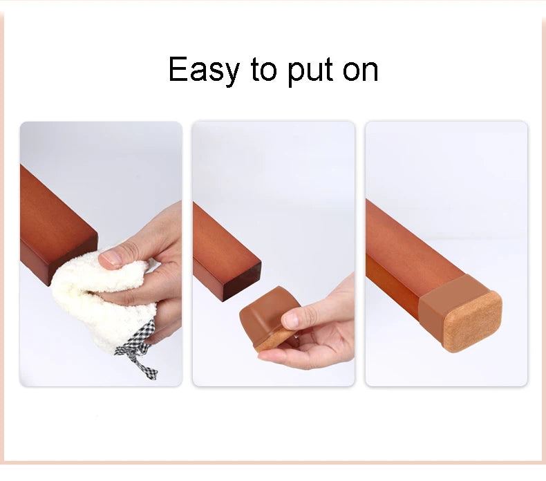 8Pcs, Silicone Chair Leg Floor Caps, Floor Protectors, Chair leg Foot End Covers for No Noise