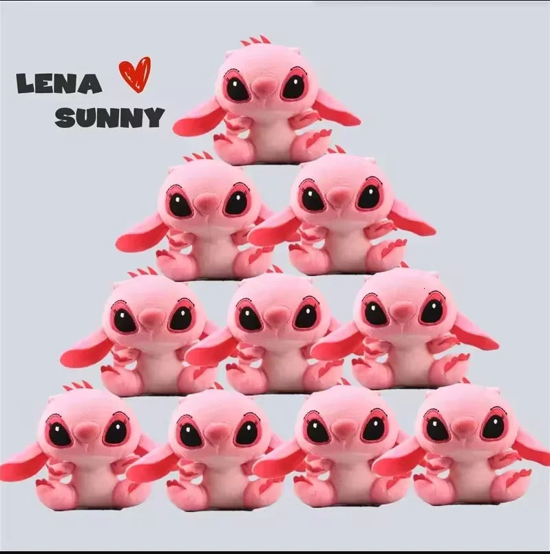 Lot Cute Cartoon Lilo and Stitch Small Pendant Plush Toy, 10CM Kawaii Plush Keychain Kids Best Christmas Gift Toys