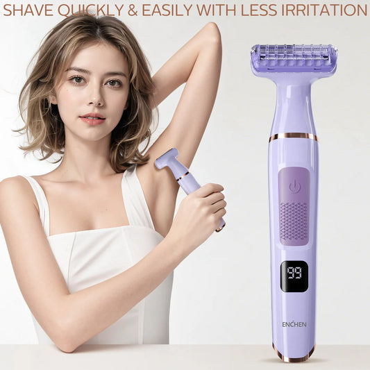 Electric Shaver, Professional Wet and Dry Use Razor Hair Trimmer, Portable Foil Shaver, Reciprocating Shaving Machine Women Men, ENCHEN A1