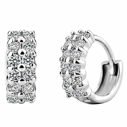 925 Sterling Silver Moon Universe Starry Sky Series Charm Earrings Women Blue Shiny Zircon Daily Wear Jewelry