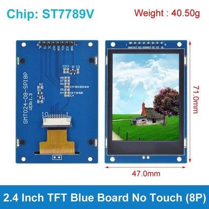 2.4 inch 240x320 SPI TFT LCD Serial Port Module 5V/3.3V Micro SD Card ILI9341 / ST7789V LCD Display With Touch / NO Touch