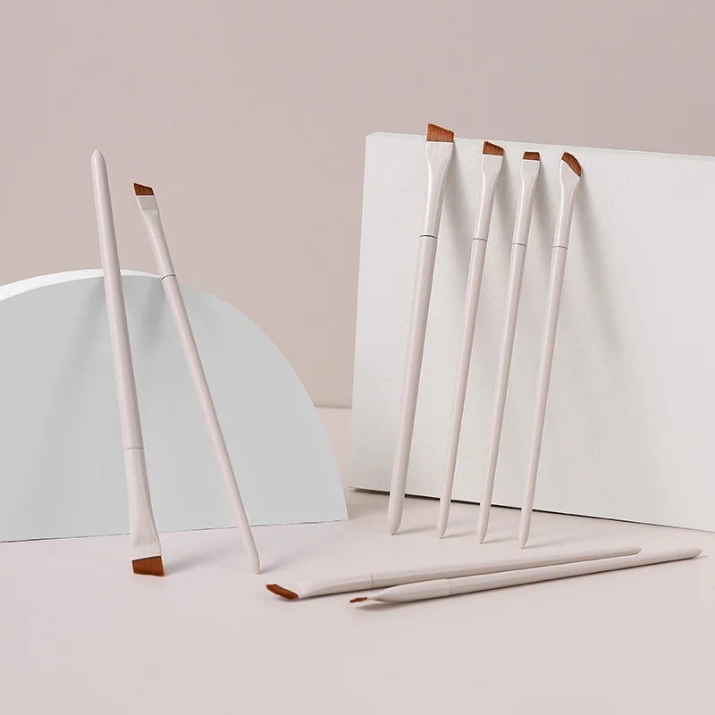 1/3/7/9pcs White Upgrade Blade Eyeliner Brush Eye Makeup Brushes Set Ultra Thin Fine Angle Flat Eyebrow Precise Detail Brush