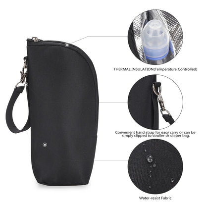 Baby Bottle Bag Portable Mother Feeding Bottle Warmer Baby Feeding Aluminum Mold Insulation Outing Stroller Hanging Bag