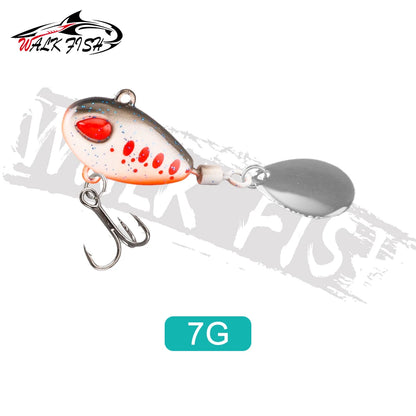 WALK FISH Sinking 3g-21g VIB Lure Spoon Spinner Fishing Bait Wobblers Metal Jig Rotating Sequin Tail Far Casting For Sea Bass