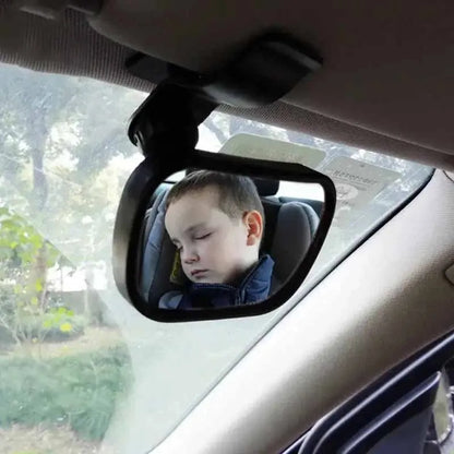 Car Interior Baby Mirrors, 360 Degrees Rotatable Windshield Sucker Sun Visor Plate Clips Mirror, Baby Kid Back Seat Observe Mirror